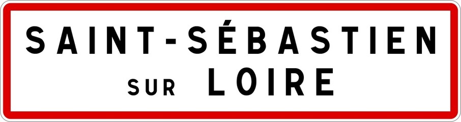 Panneau entrée ville agglomération Saint-Sébastien-sur-Loire / Town entrance sign Saint-Sébastien-sur-Loire