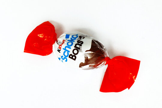 Italy &ndash; April 6, 2022: Kinder Schoko-Bons Chocolate. Kinder is a brand of food products of Ferrero