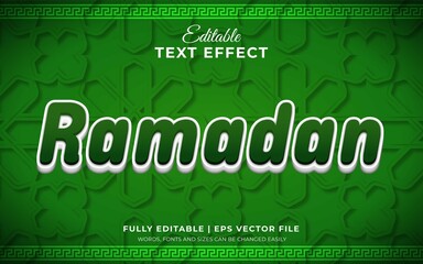 3d editable text effect ramadan in golden color theme