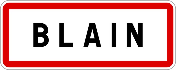 Panneau entrée ville agglomération Blain / Town entrance sign Blain