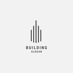 Building line logo icon design template. luxury, premium vector