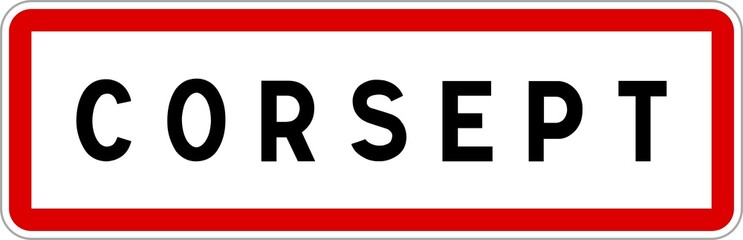 Panneau entrée ville agglomération Corsept / Town entrance sign Corsept