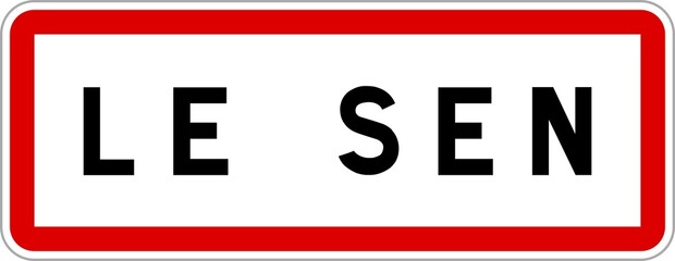 Panneau entrée ville agglomération Le Sen / Town entrance sign Le Sen © BaptisteR