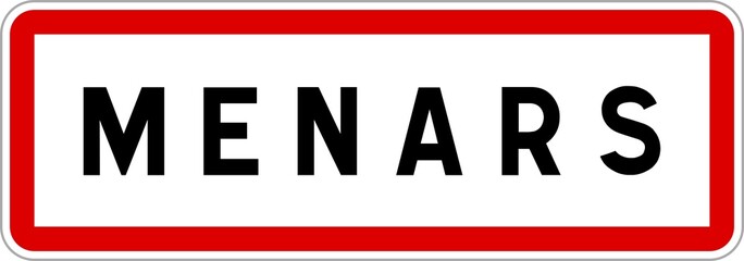 Panneau entrée ville agglomération Menars / Town entrance sign Menars