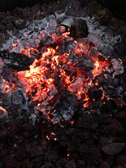 fire in the fireplace