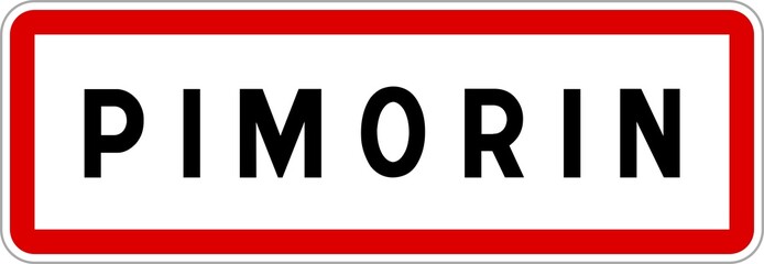 Panneau entrée ville agglomération Pimorin / Town entrance sign Pimorin
