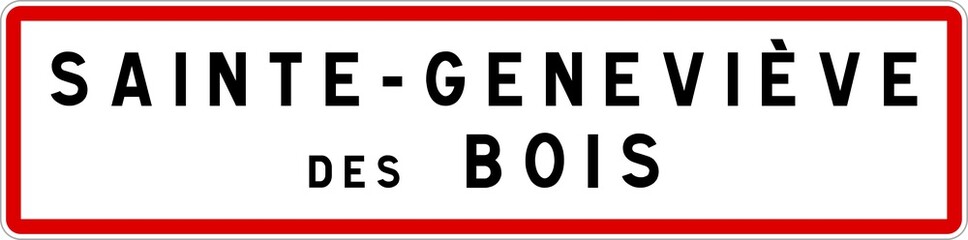 Panneau entrée ville agglomération Sainte-Geneviève-des-Bois / Town entrance sign Sainte-Geneviève-des-Bois