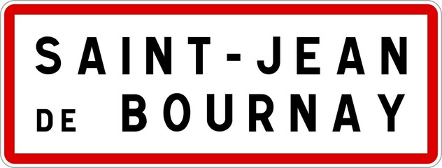 Panneau entrée ville agglomération Saint-Jean-de-Bournay / Town entrance sign Saint-Jean-de-Bournay