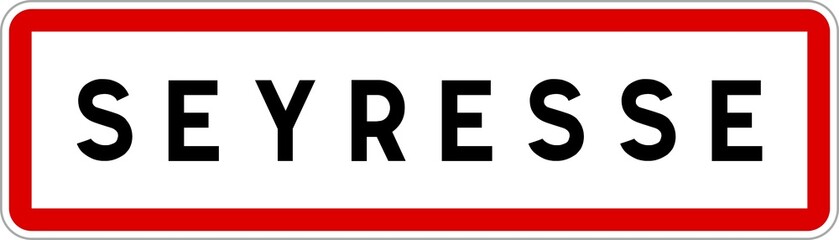 Panneau entrée ville agglomération Seyresse / Town entrance sign Seyresse