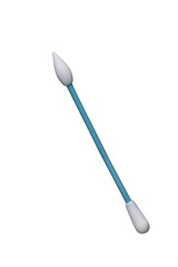 Reusable Q tips refill - cotton swabs for ears wax removal and pointed Q tips for makeup removal. Zero waste and eco-friendly product. Isolated on white background.