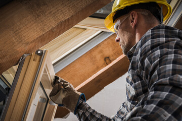 Residential Building Roof Windows Installation