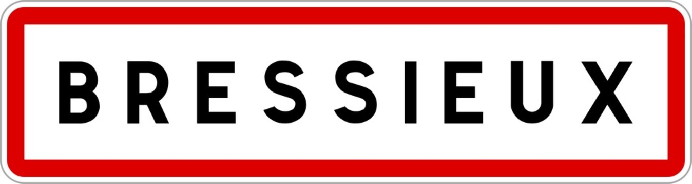 Panneau entrée ville agglomération Bressieux / Town entrance sign Bressieux