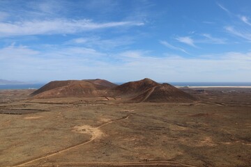 Krajobraz wulkaniczny, Fuerteventura - obrazy, fototapety, plakaty
