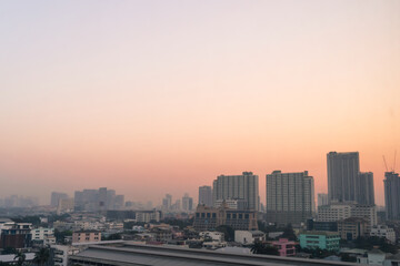Naklejka na ściany i meble background city bangkok in the morning good weather