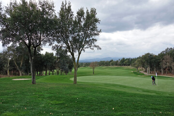 Fototapeta na wymiar Golf PGA Catalunya à Girona en Espagne sur la Costa Brava