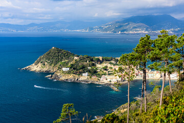 Fototapeta na wymiar Sestri Levante, Baia del Silenzio, Liguria