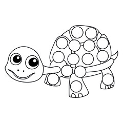 Fototapeta premium Ocean Animals Dot marker coloring pages