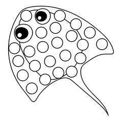 Ocean Animals Dot marker coloring pages