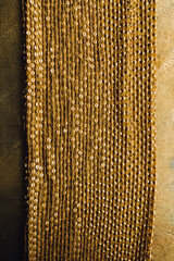 glamorous vintage gold sequined beaded fabric scarf accessory
