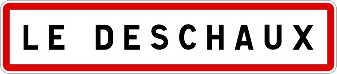 Panneau entrée ville agglomération Le Deschaux / Town entrance sign Le Deschaux
