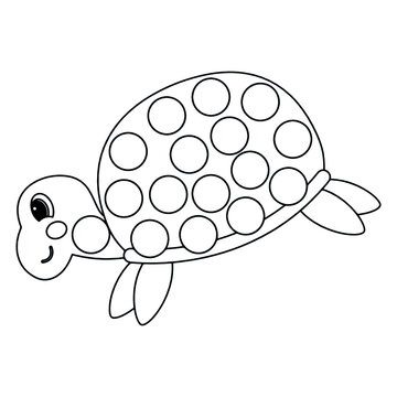 Ocean Animals Dot marker coloring pages