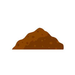 Pile of earth. Brown mound. Land and soil for farming.