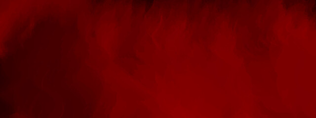 Watercolor red grunge background painting. Watercolour old deep maroon color backdrop. Stains on paper texture. abstract red background texture wall wallpaper.  Dark red grungy canvas texture.
