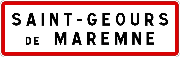 Panneau entrée ville agglomération Saint-Geours-de-Maremne / Town entrance sign Saint-Geours-de-Maremne