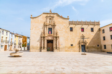 Fototapeta na wymiar A view towards the Santa Faz Monastery on the outskirts of Alicante on a spring day