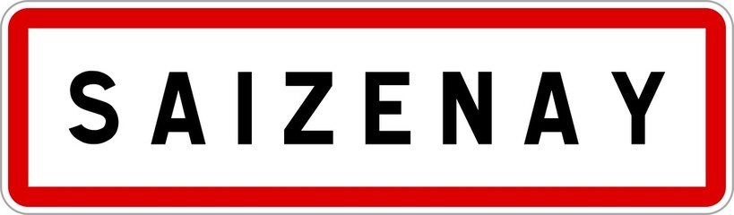 Panneau entrée ville agglomération Saizenay / Town entrance sign Saizenay