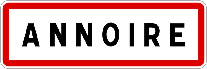 Panneau entrée ville agglomération Annoire / Town entrance sign Annoire