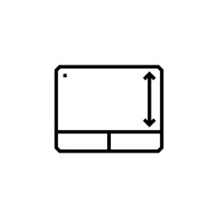 touch pad vector icon. computer component icon outline style. perfect use for logo, presentation, website, and more. simple modern icon design line style