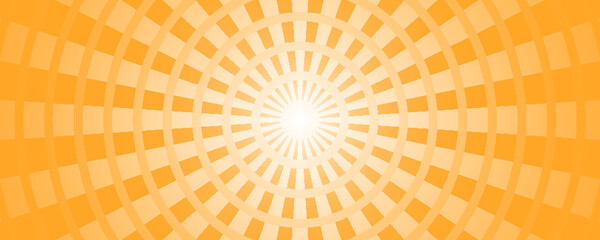 Orange sun rays background. The lights of a sun.