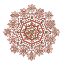 round mandala vector, indian design for henna tattoo, yoga, mehendi