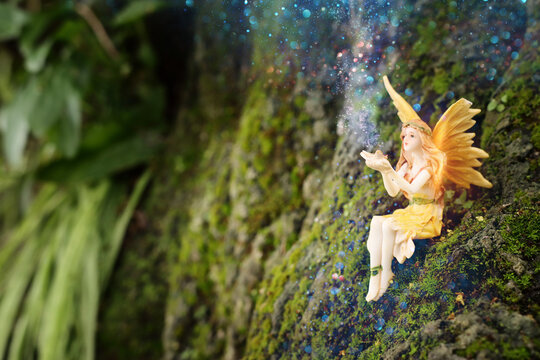 image of magical little fairy in the forest