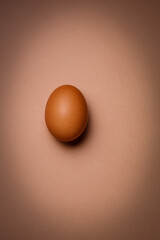Jajko na bezowym tle z cieniem i struktura skorupki 