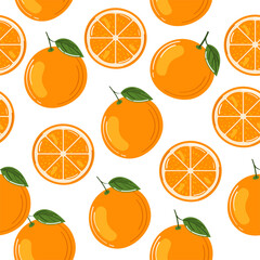 Vector seamless background with orange. Trendy hand drawn textures. Modern abstract design. The print is well suited for textiles, Wallpaper and packaging.