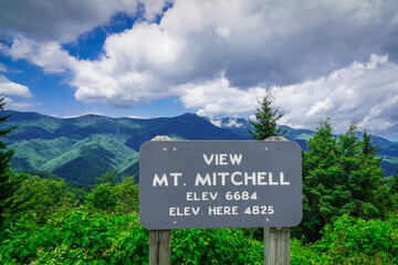 View Mt. Mitchell Sign