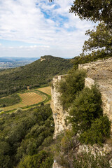 Vue sur Bagnols-sur-Cèze depuis la Château de Gicon (Occitanie, France)