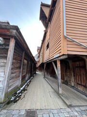 Historical Bryggen Hanseatic Buildings Unesco Heritage Bergen Norway