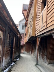 Historical Bryggen Hanseatic Buildings Unesco Heritage Bergen Norway