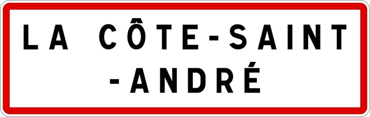 Panneau entrée ville agglomération La Côte-Saint-André / Town entrance sign La Côte-Saint-André
