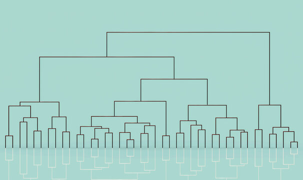 Dendrogram, a diagram representing a tree used to demonstrate results of hierarchical clustering in statistical analysis of data