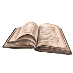 Watercolor illustration of old magic books. vintage realistic books and magic