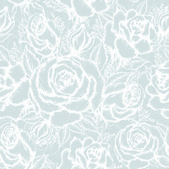 seamless, modern, pattern of rose.  Wallpaper, hand-drawn composition in vintage style. modern art illustration of flowers,  for print, paper, design your idea. vector