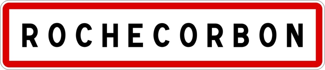 Panneau entrée ville agglomération Rochecorbon / Town entrance sign Rochecorbon