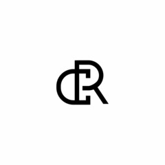 letter cr logo with minimal design