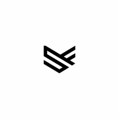 letter sf logo with minimal design