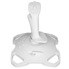 Realistic joystick for flight simulator isolated on white monochrome background © Vasyl Onyskiv