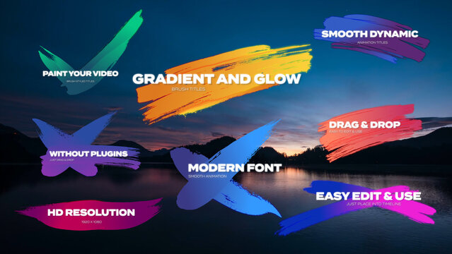 Gradient and Glow Brush Titles 2